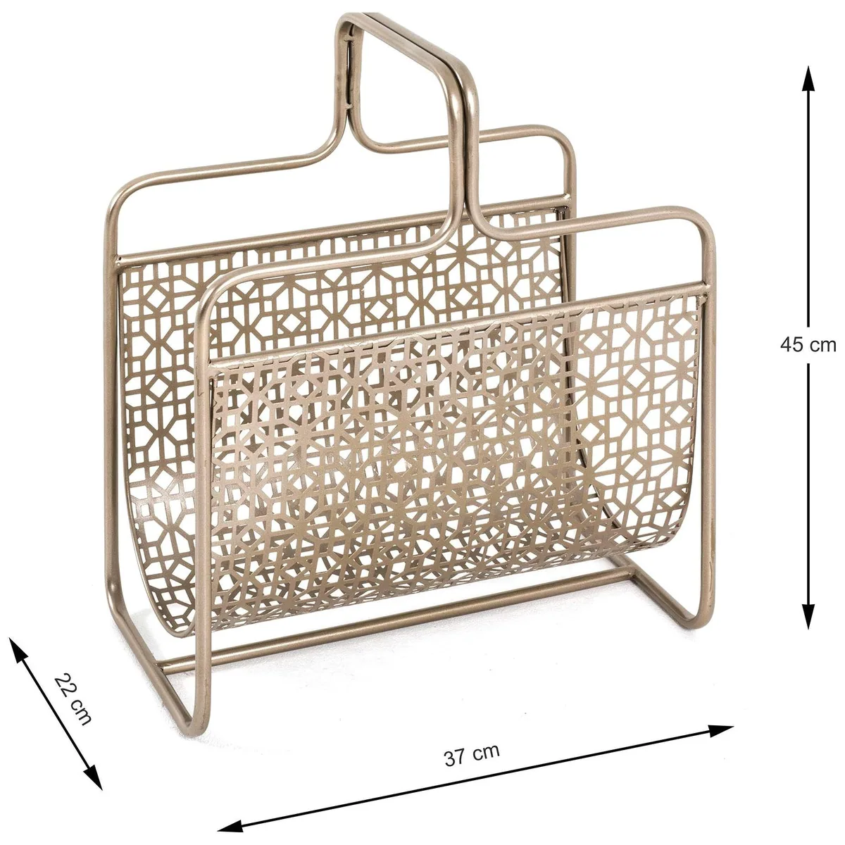 HAKU Zeitungsständer, moderne Metallkonstruktion, viel Stauraum, pflegeleicht 4