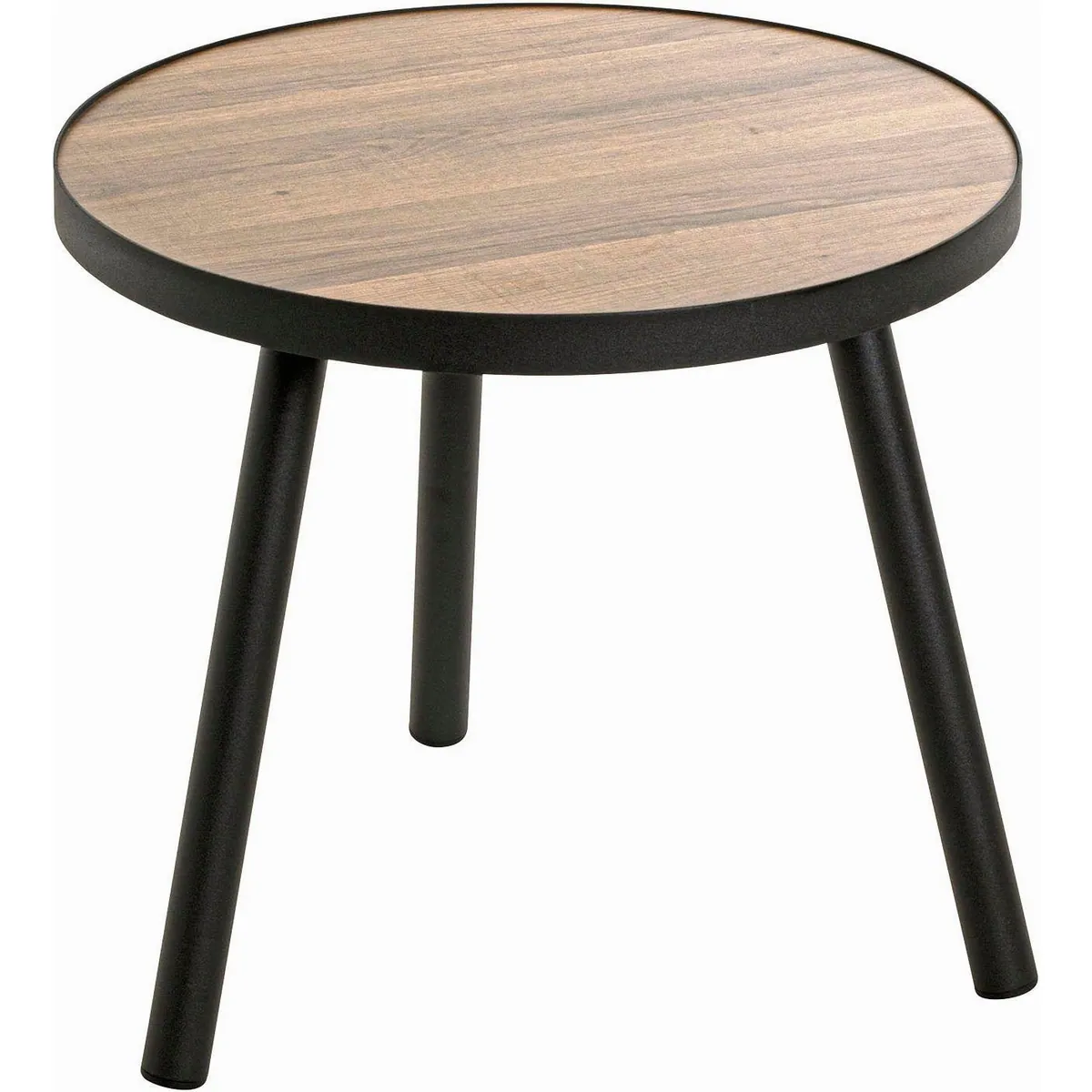 HAKU Beistelltisch, rund, funktional und stabil — Ø 40 cm, Höhe 36 cm, MDF und Stahl