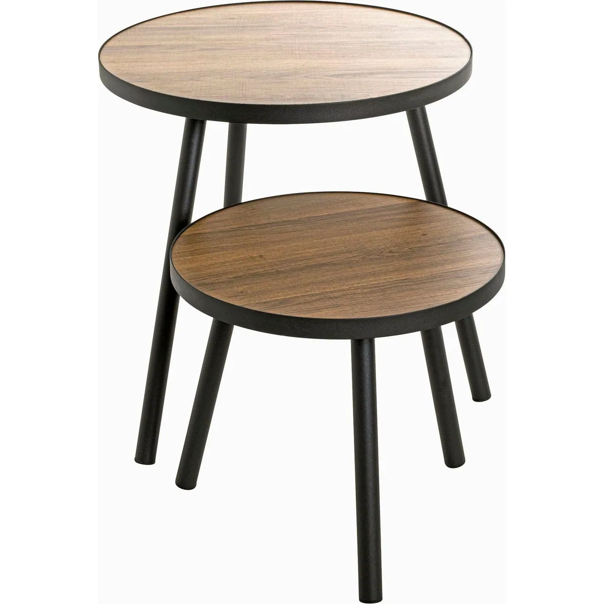 HAKU Beistelltisch, rund, funktional und stabil — Ø 40 cm, Höhe 36 cm, MDF und Stahl 2