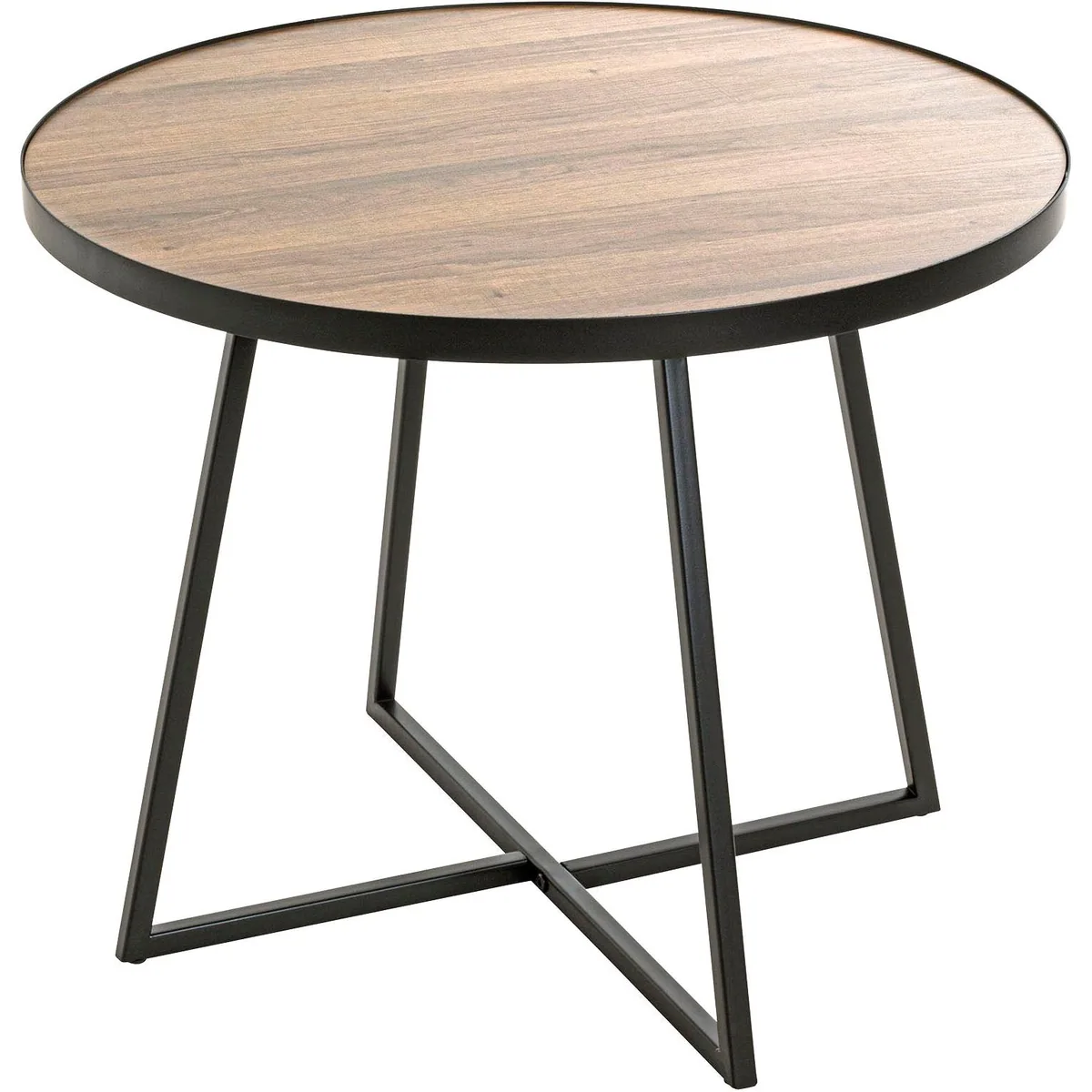 HAKU Beistelltisch, runde Tischplatte, MDF in Eiche-Dekor — 60 cm Durchmesser, 48 cm hoch