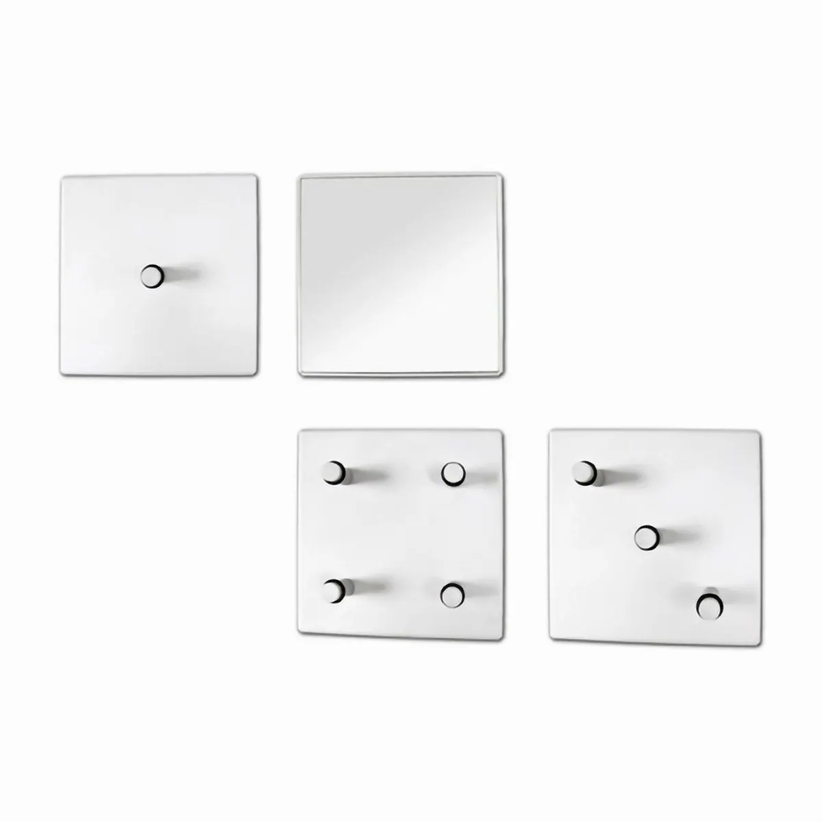HAKU Garderobe HAKU Möbel Garderobenset, Metall, Spiegel, Weiß