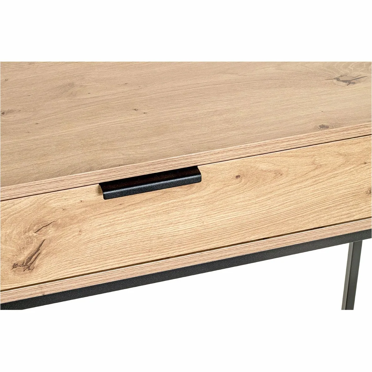 HAKU Malmö Konsolentisch, Eiche Dekor, Metallgestell — H. 77cm, B. 80cm, integrierter Kippschutz 5