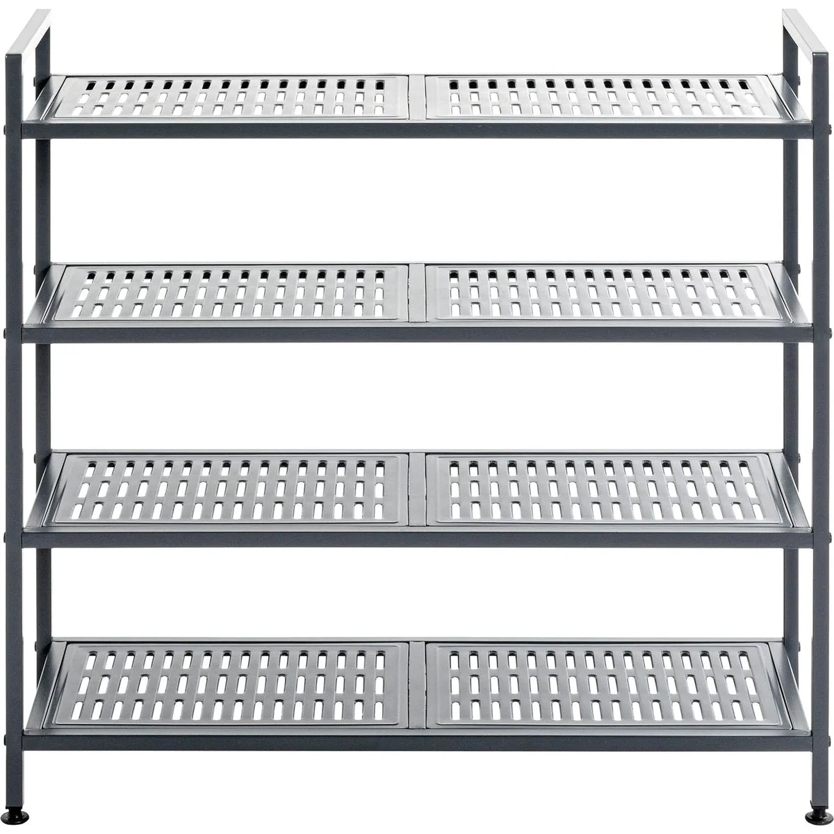 HAKU Schuhregal, pulverbeschichtet, 4 Ablagen, anthrazit — platzsparend, robust, höhenverstellbar 5