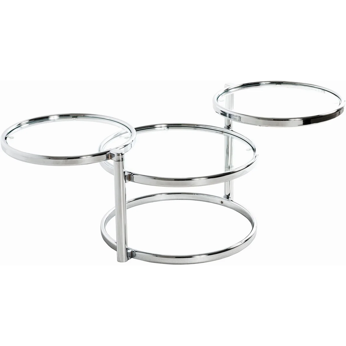 HAKU Couchtisch, rund, Metall und Sicherheitsglas, flexibel einsetzbar 3