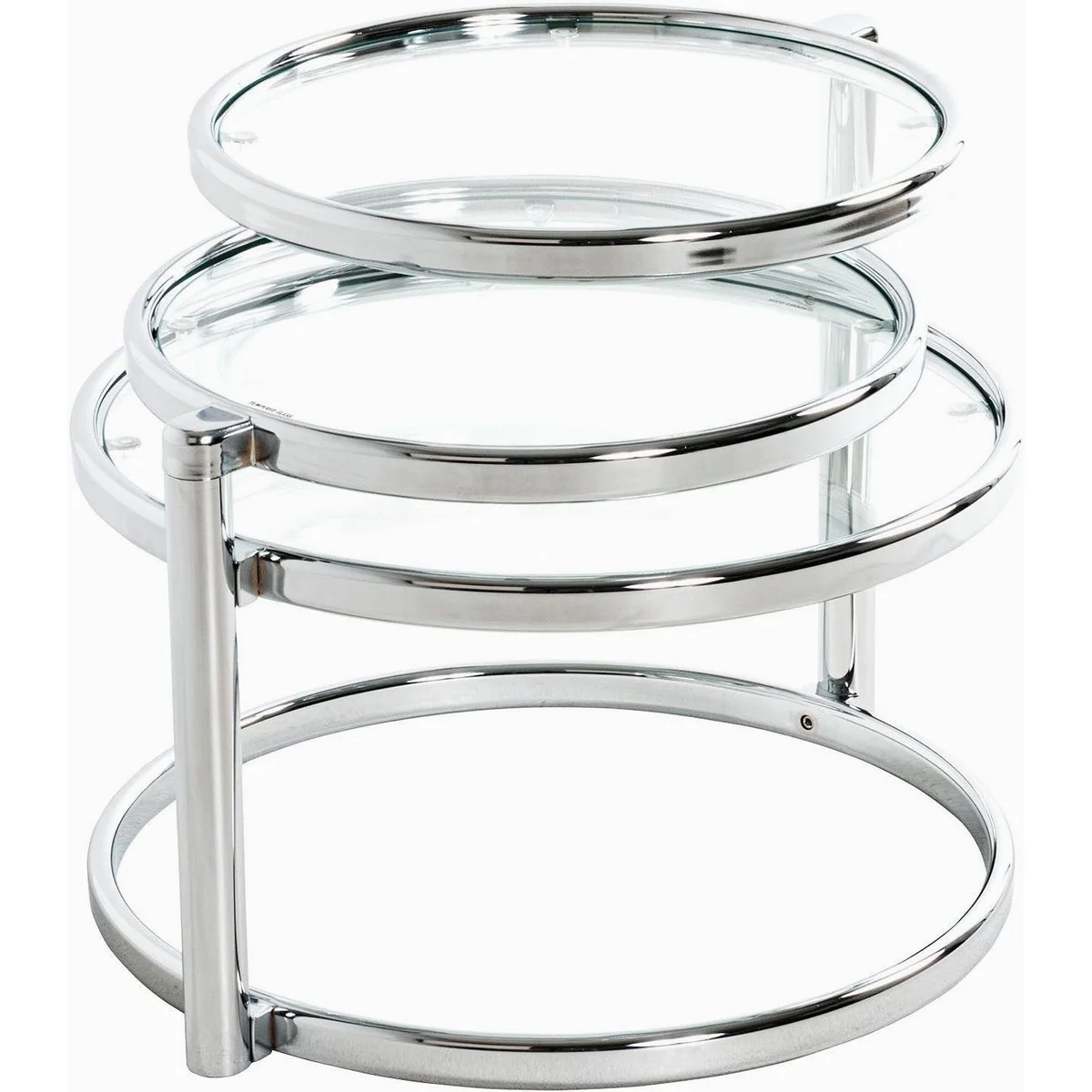 HAKU Couchtisch, rund, Metall und Sicherheitsglas, flexibel einsetzbar 4