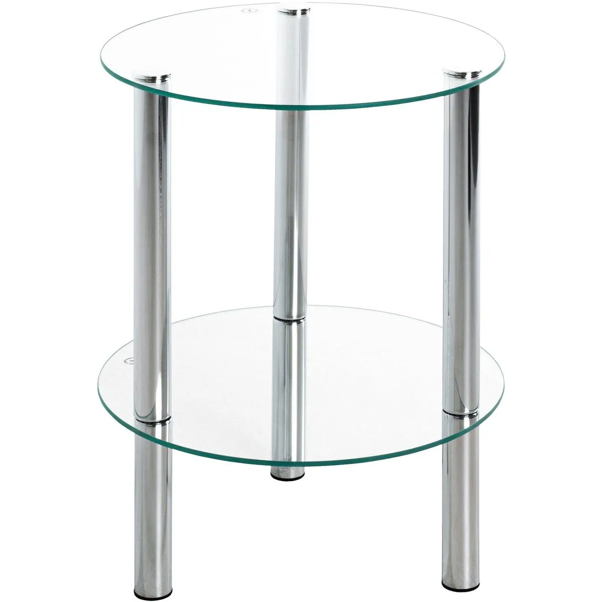 HAKU Beistelltisch, runde Ablage aus Metall und Glas, flexibel einsetzbar 3