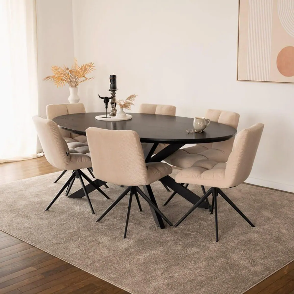 Home Deluxe AVENTIS Esstisch, oval, 200 x 120 cm, inkl. Sternfuß 2