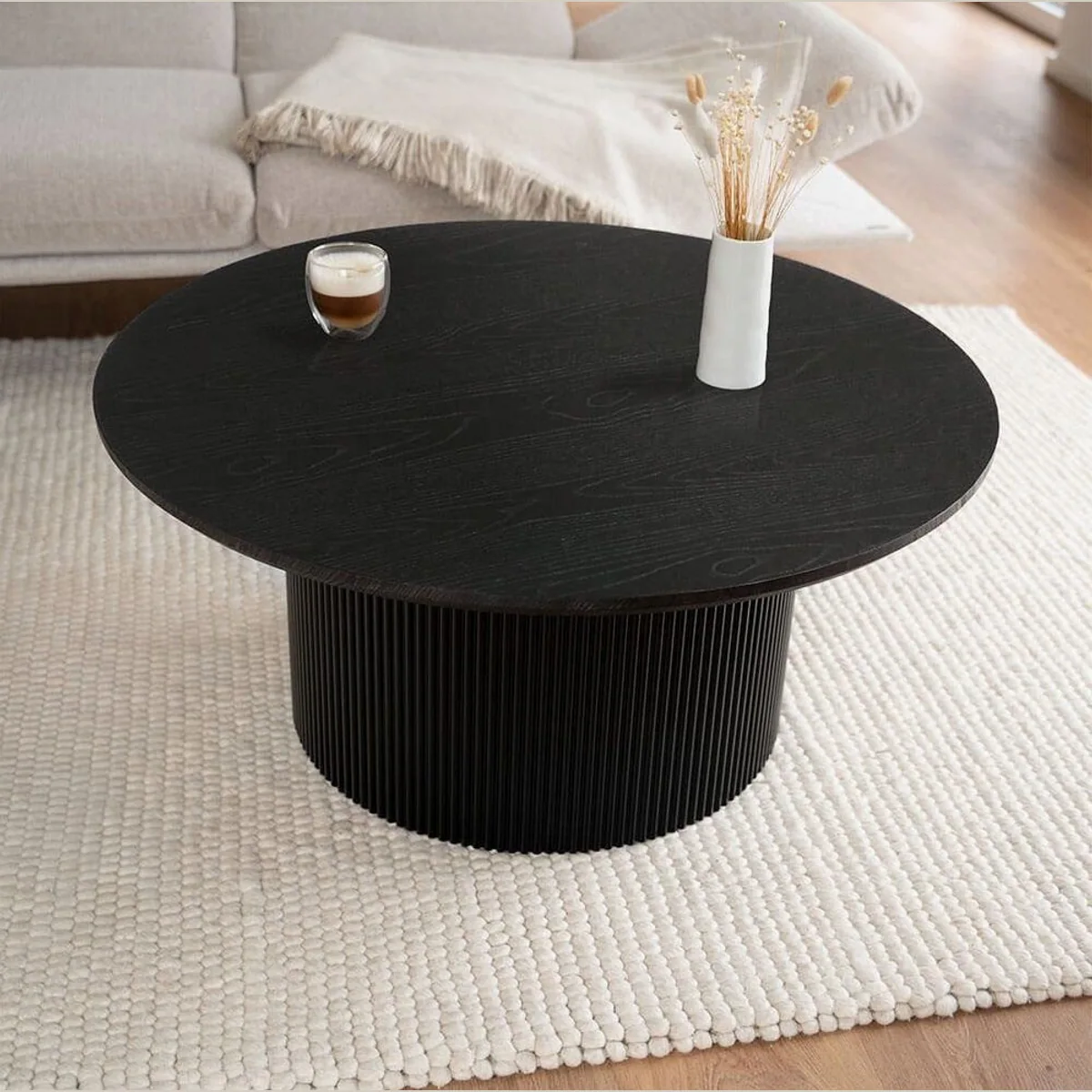Home Deluxe Couchtisch ADELINA, rund, 90 x 90 x 40 cm, MDF, elegantes Design 2