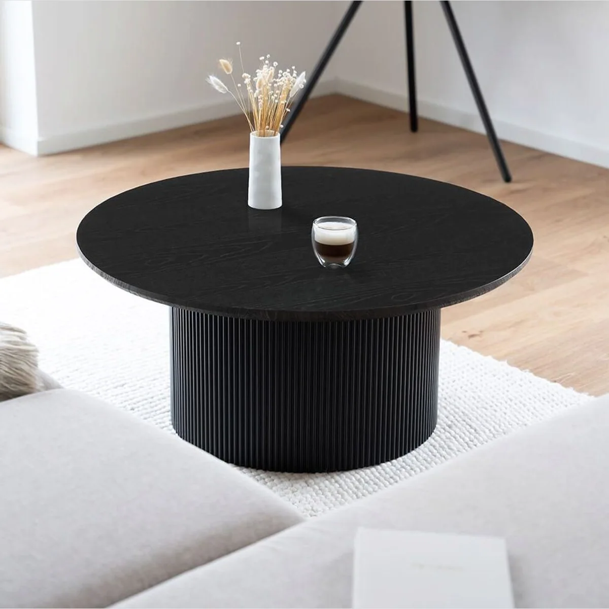 Home Deluxe Couchtisch ADELINA, rund, 90 x 90 x 40 cm, MDF, elegantes Design 3
