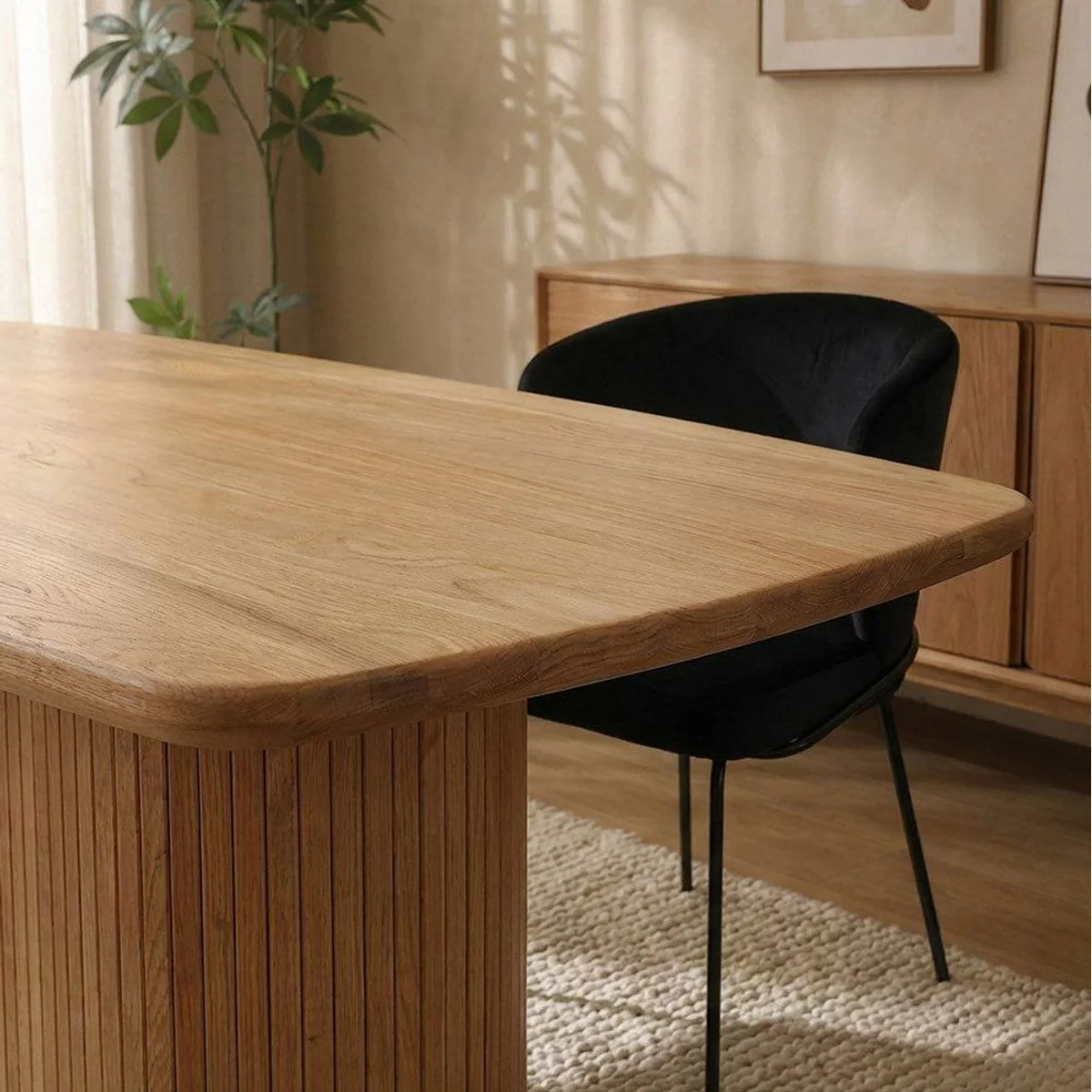 Home Deluxe RABOS Esstisch, geölte Eiche, 160 x 90 cm, moderne Formensprache 2