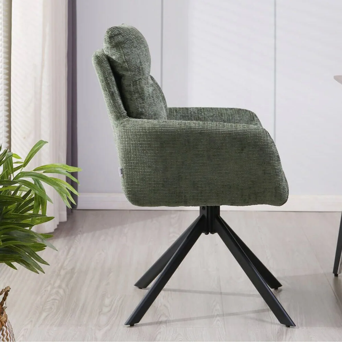 Home Deluxe Esszimmerstuhl ALUNA, 360° Drehfunktion, Armlehnen, Pflegeleichter Bezug 4