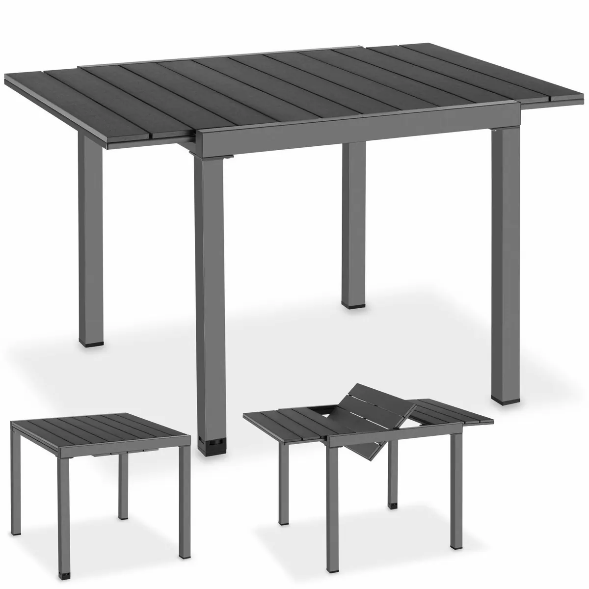 tectake Inca Gartentisch, wetterfest, höhenverstellbar, für 4-6 Personen