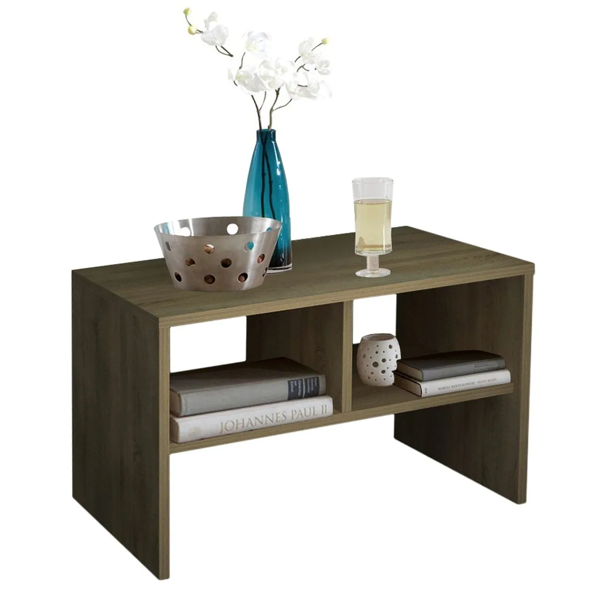 VCM Nachto Couchtisch, Holzstruktur-Nachbildung, 40 x 63 x 30 cm