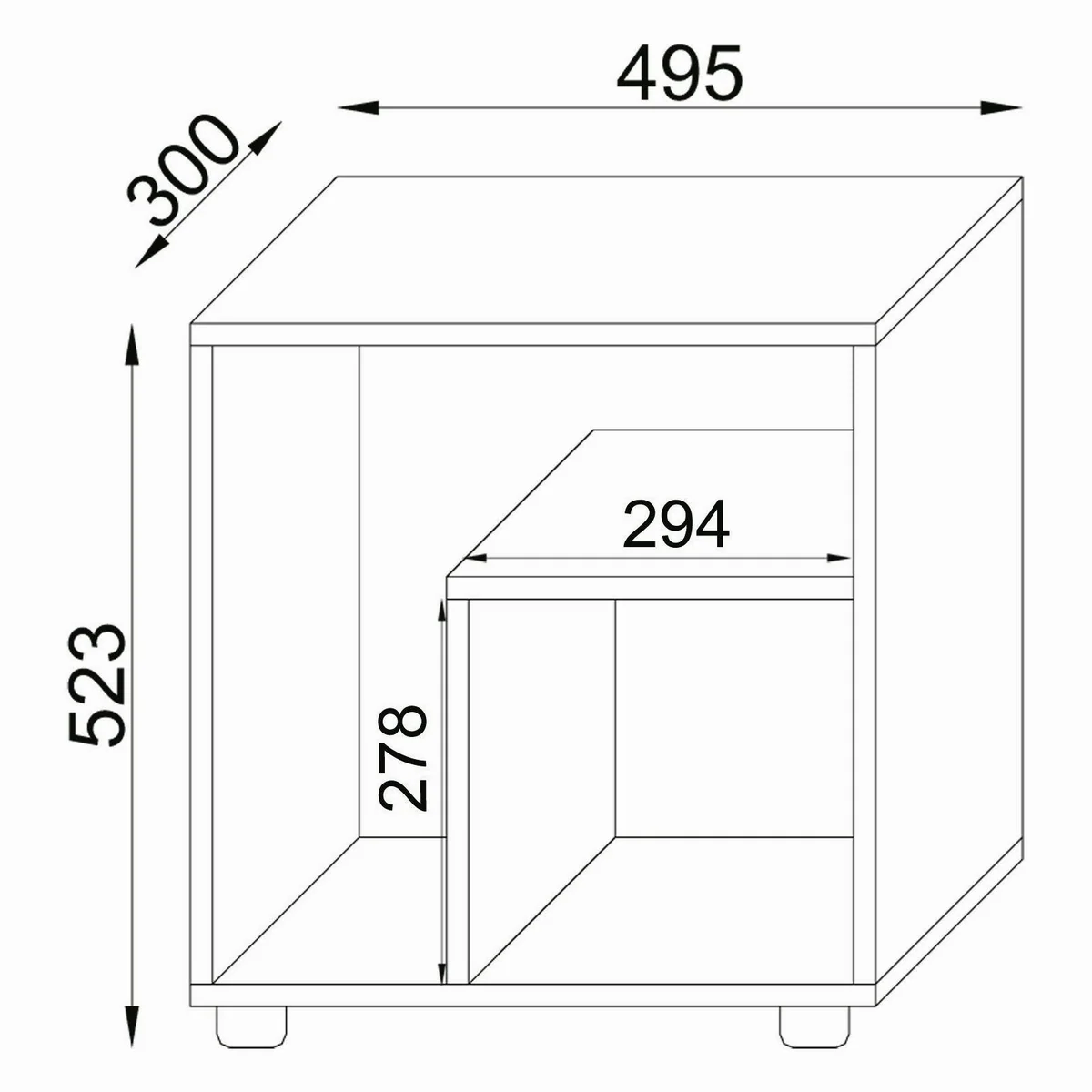 VCM Zeito Couchtisch, universelles Design, stabile Verarbeitung, Holzstruktur-Nachbildung 5