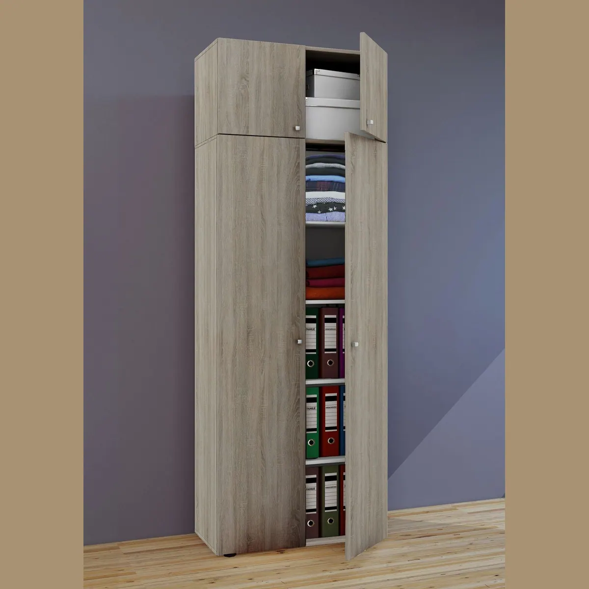 VCM Vandol Kleiderschrank, 6 Fächer, erweiterbar 2
