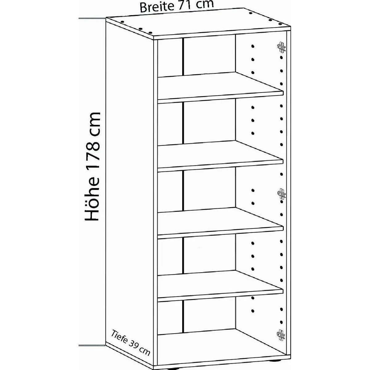 VCM Vandol Kleiderschrank, 6 Fächer, erweiterbar 4