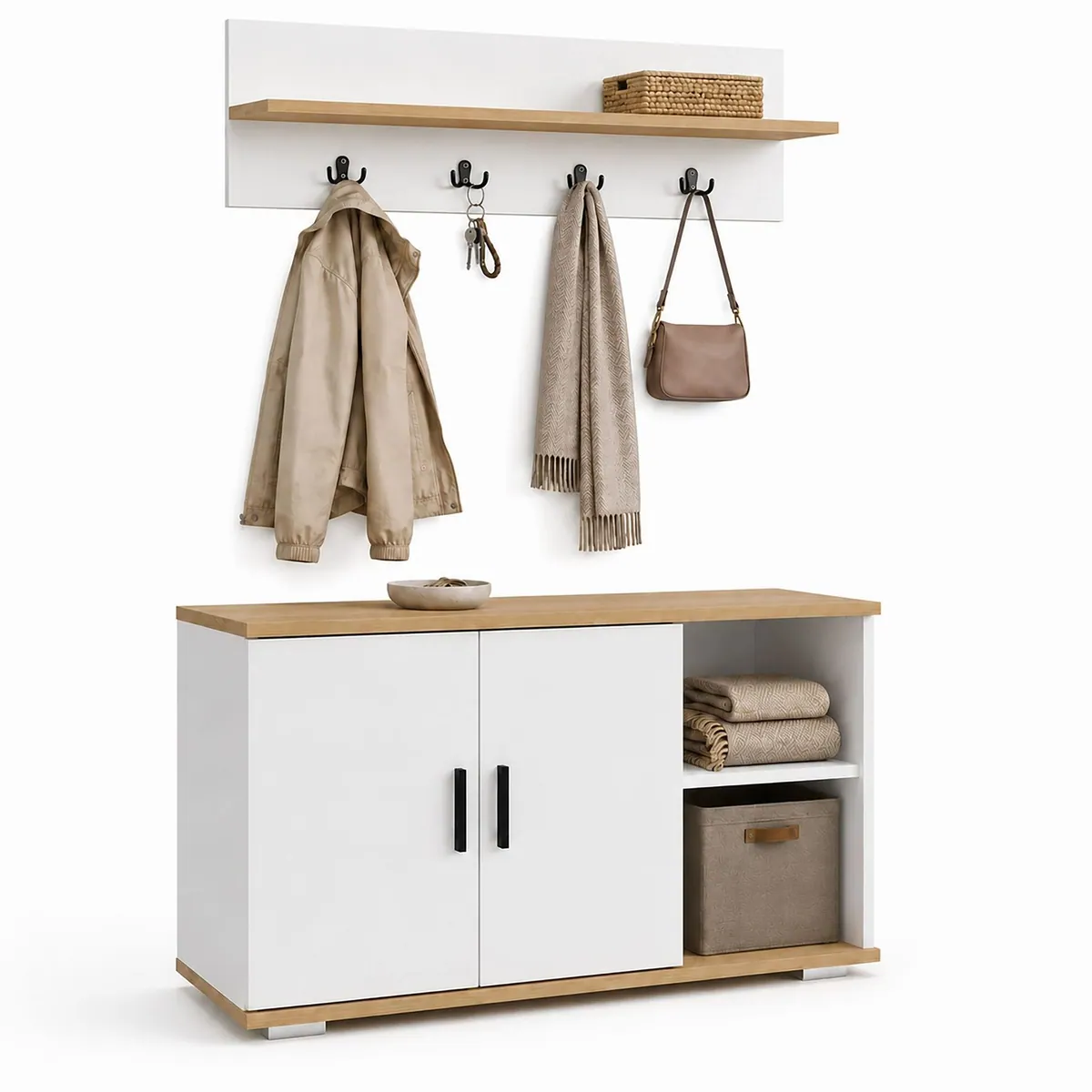 VCM Garderoben-Set Gados, Schuhschrank & Wandgarderobe — kompakt, modern, funktional