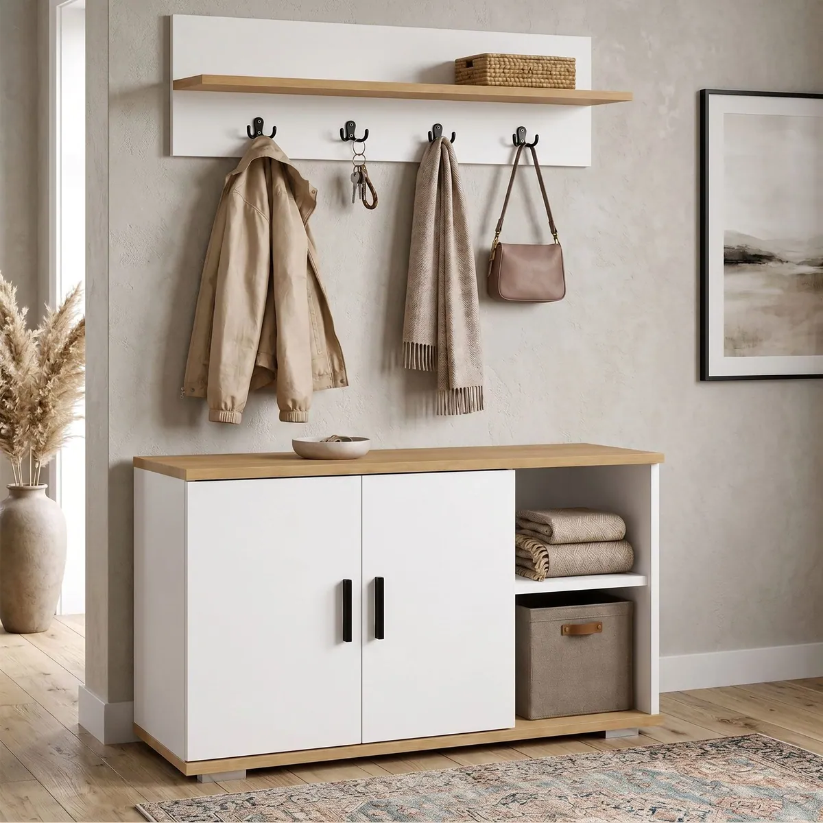 VCM Garderoben-Set Gados, Schuhschrank & Wandgarderobe — kompakt, modern, funktional 3