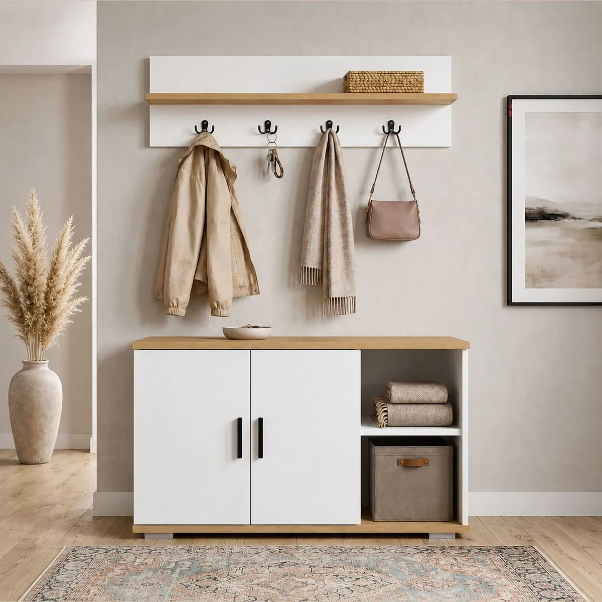 VCM Garderoben-Set Gados, Schuhschrank & Wandgarderobe — kompakt, modern, funktional 4