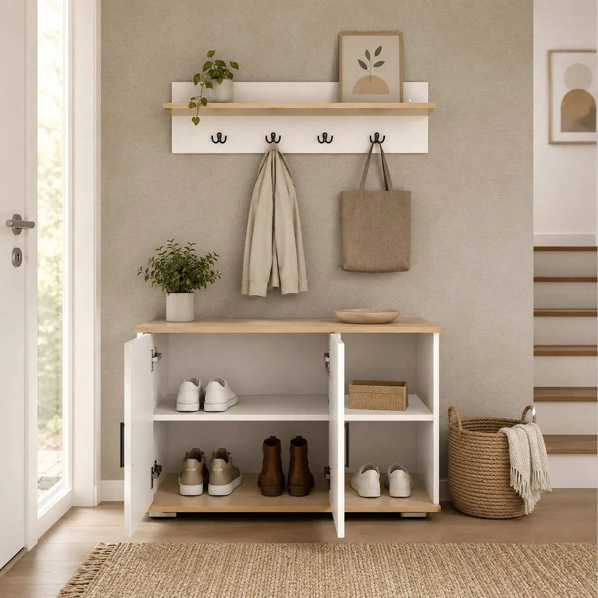 VCM Garderoben-Set Gados, Schuhschrank & Wandgarderobe — kompakt, modern, funktional 5